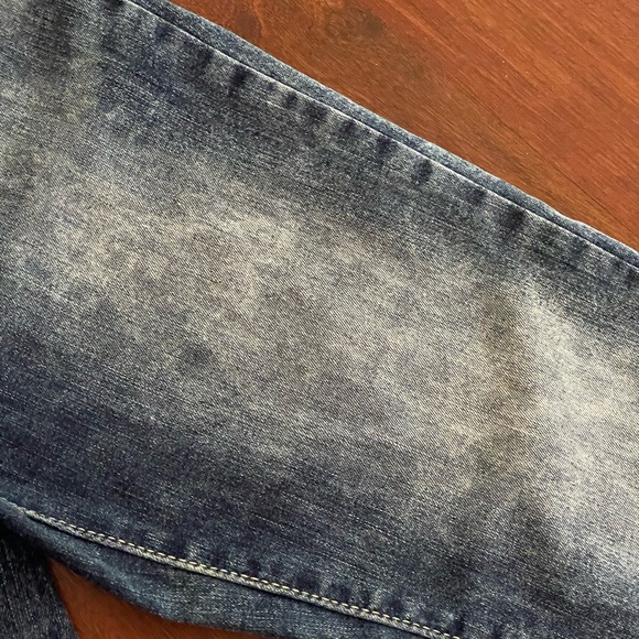 Levis Denizen Ultra High Rise Ankle Jeggings med wash blue jeans sz 5 distressed - Picture 5 of 15